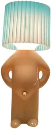 A Little Shy Man Creative Lamp,Creative lamp in The Style of Little Boy,Naughty Boy Creative Lamp,Bedside Night Light,Night Lights Home Decoration Beautiful Gift (Blue)