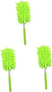 Healifty 3pcs Home dust Remover car Cleaning Interior Tiny Home Furniture Microfiber Floor Duster high Duster for Blinds Chenille Cleaner Expandable Duster Ceiling Fan Dust Stick Desk Mini