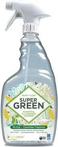 SuperGreen Powerful All-Purpose Cleaner and Degreaser | USDA Certified Bio-Based, Non-toxic, NO Ammonia or Phosphates, Cucumber Fragrance 32 fl oz 1 Pack…