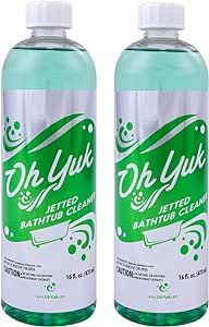 Oh Yuk Jetted Bathtub Cleaner for Jet Tubs, Whirlpools, The Most Effective Jetted Tub Cleaner, Septic Safe | Two 16 Ounce Bottles!