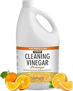 HARRIS Cleaning Vinegar All Purpose Household Surface Cleaner, 128oz (Orange)