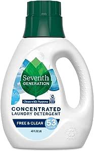 Seventh Generation Concentrated Laundry Detergent Liquid Free & Clear Fragrance Free 40 oz