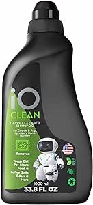 iO CLEAN Concentrate Carpet Cleaner Shampoo – Deep Cleaner & Deodorizer – Alone or Machine Use – Stain Remover and Odour Eliminator – For Carpets Rugs and Upholstery – 33.8 FL OZ
