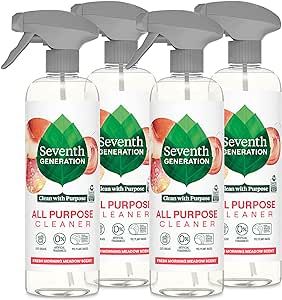 Seventh Generation All Purpose Cleaner, Degreasing Formula, Fresh Morning Meadow Scent, 23 oz (Pack of 4)